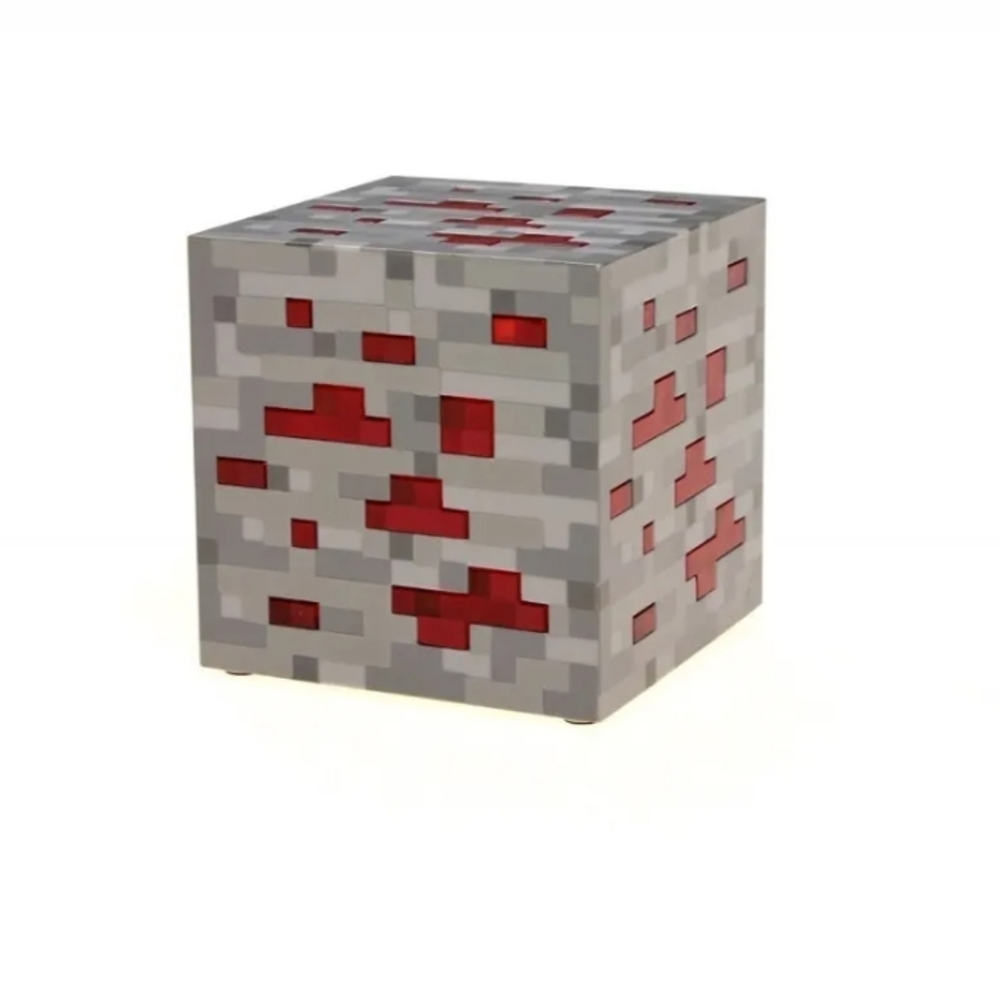 NWT Entertainment Earth Minecraft Light-Up Redstone Ore Statue